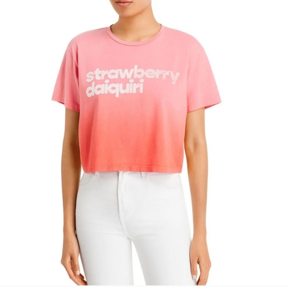 MOTHER | Strawberry Daiquiri | Slouch Cropped | Short Sleeve Tee